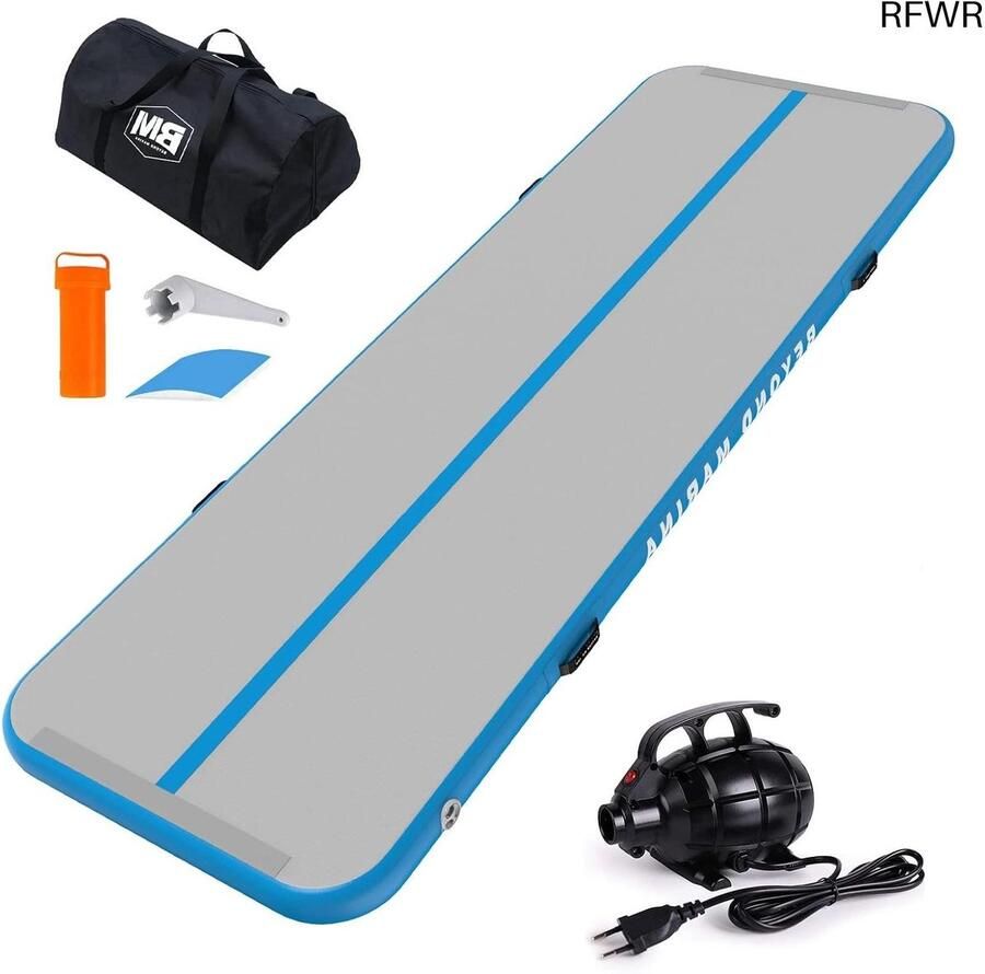 RFWR Opblaasbare Turnmat voor Gymnastiek Yoga en Fitness Hoogte 10 20 cm Inclusief Pomp