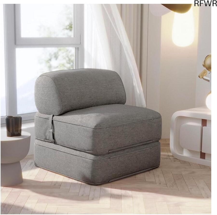 RFWR Opvouwbare Slaapbank met Verstelbare Rugleuning voor Woonkamer en Slaapkamer Multifunctionele 3-in-1 Zitzak