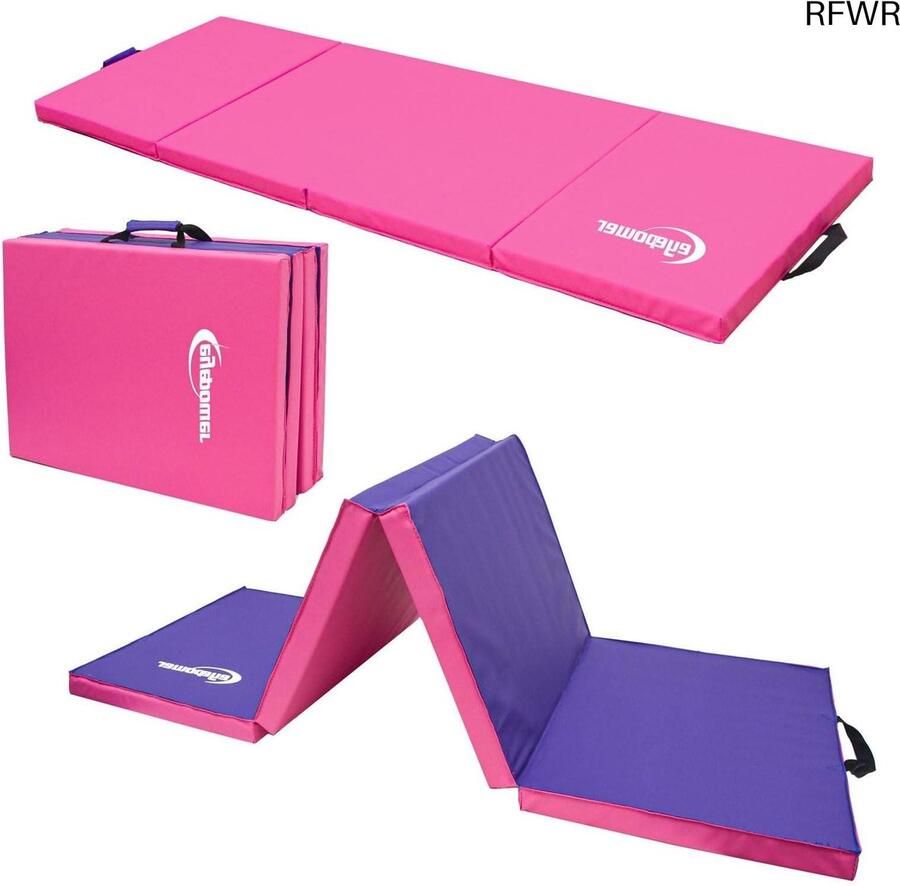 RFWR Opvouwbare Turnmat 180x60 cm Dikke Gymnastiekmat voor Thuis Ideaal voor Yoga en Acrobatiek
