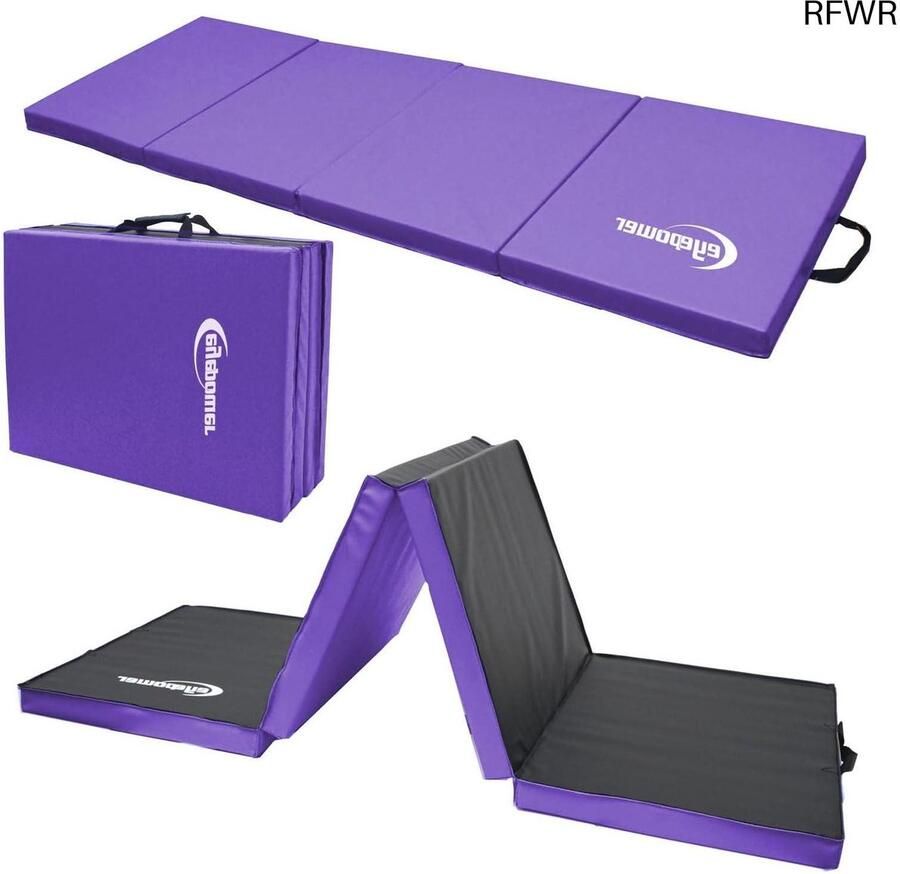 RFWR Opvouwbare Turnmat 180x60 cm Dikke Gymnastiekmat voor Thuis Zachte Vloermat voor Acrobatiek Yoga en Vechtsporten