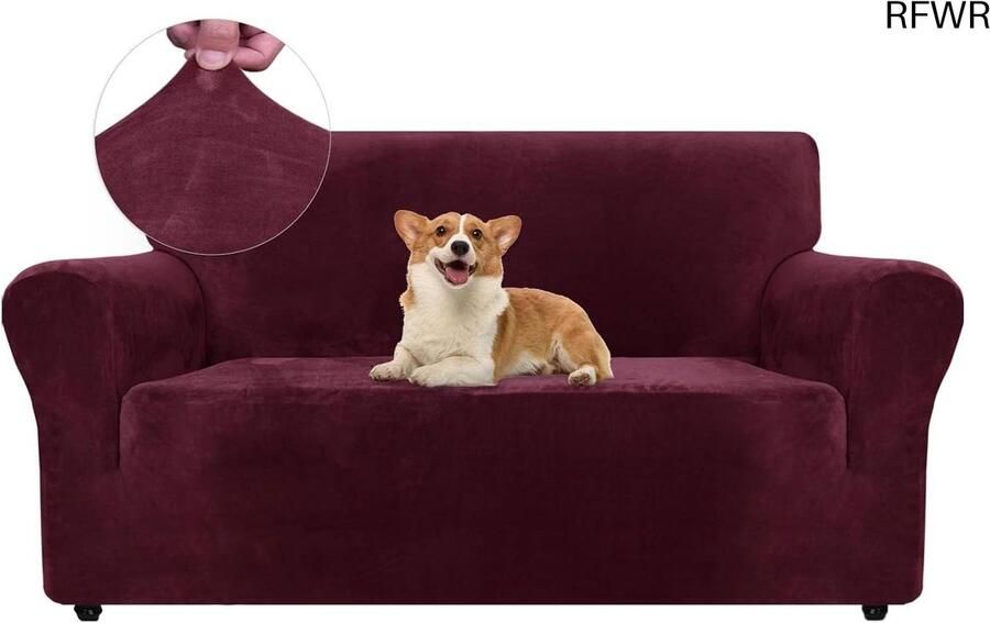 RFWR Rekbare 2-Zits Bankhoes met Antislip en Krasbestendigheid Universele Sofahoes voor de Woonkamer