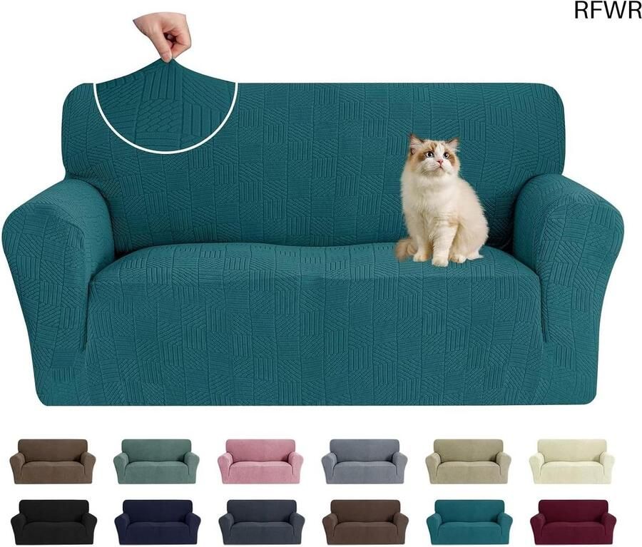 RFWR Rekbare 2-zits Bankhoes voor Woonkamer – Antislip en Vuilafstotend