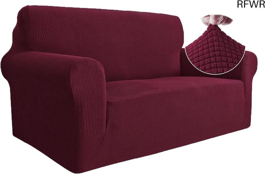 RFWR Rekbare Bankhoes 2 Zits voor Woonkamer Krasbestendig en Anti-Slip