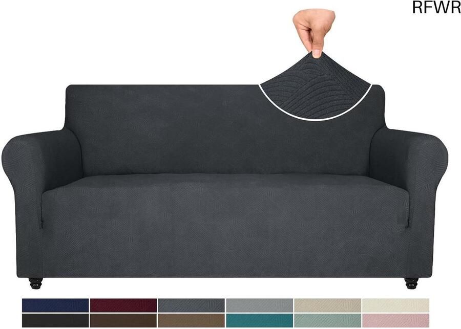 RFWR Rekbare Bankhoes 3 Zits Elastische Sofahoes voor Woonkamer Krasbestendig en Antislip