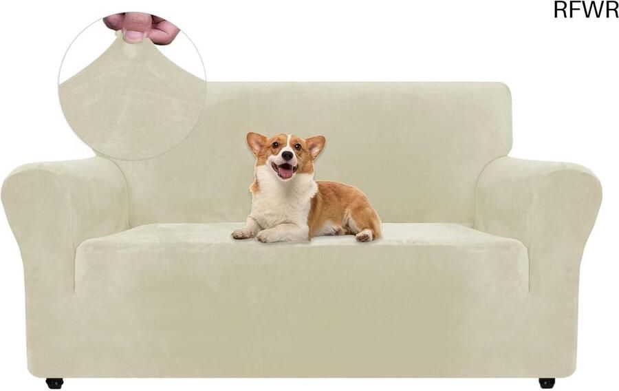 RFWR Rekbare Bankhoes voor 2 Zits Bank Krasbestendige Universele Sofahoes met Antislip