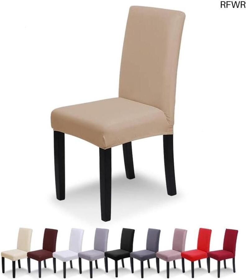 RFWR Rekbare Stoelhoezen Set van 4 Universale Pasvorm voor Eetkamer en Feestelijke Decoratie