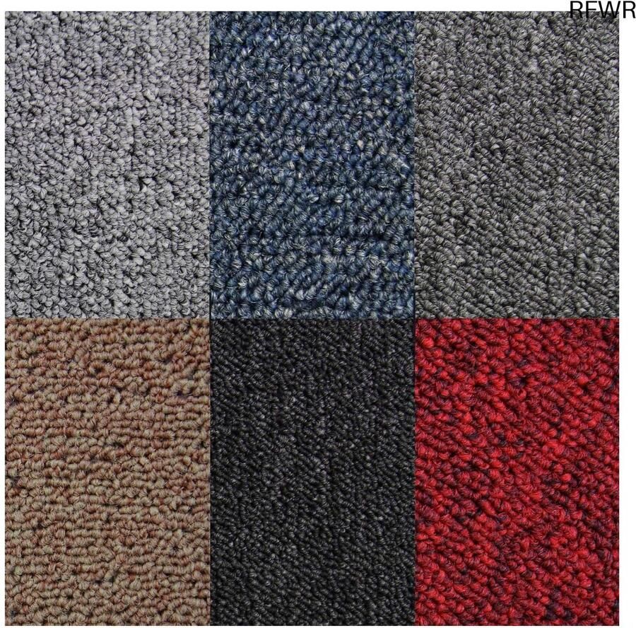 RFWR Stevige Tapijttegels 50x50cm in Zand 20 Stuks voor 5m2