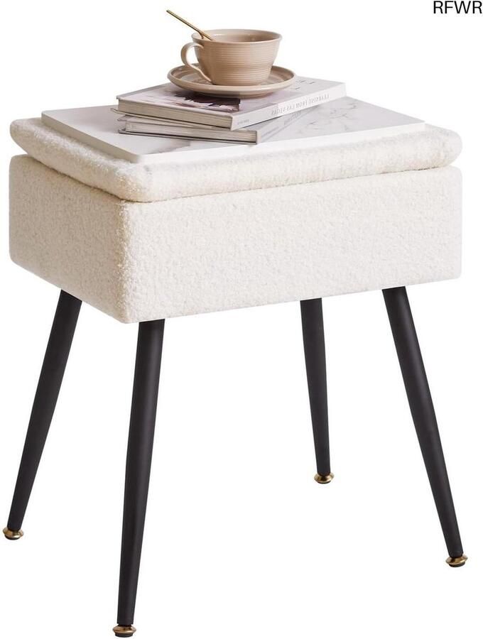 RFWR Stijlvolle Kaptafelkruk met Opslagfunctie Comfortabel en Ruimtebesparend