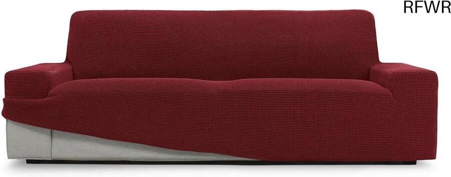 RFWR Super elastische bankhoes voor 2-zits banken 140-180 cm model Novelle bordeaux