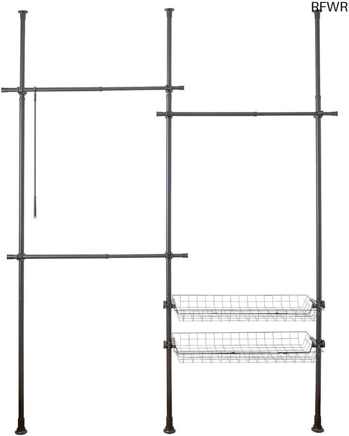 RFWR Telescopisch garderobesysteem Herkules Duo Zwart