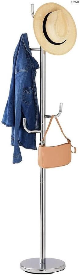 RFWR Tijdloze staande kapstok met 8 haken en ronde voet