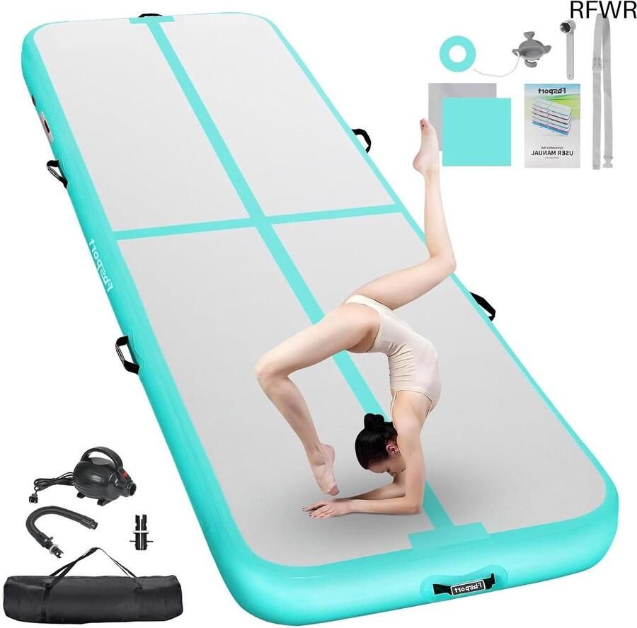RFWR Trainingsmat 10 20 cm hoogte Opblaasbare gymnastiekmat voor thuis park en water