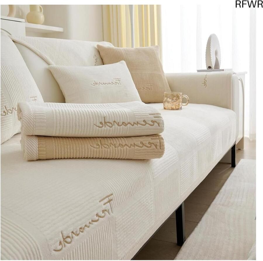 RFWR Universele Antislip Bankovertrek voor L-vorm Hoekbanken Wasbaar en Krasbescherming