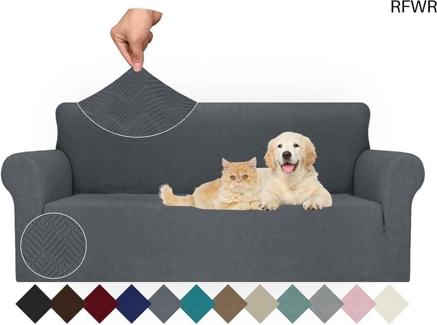 RFWR Universele Elastische Bankhoes 3 Zits Antislip en Krasbestendig