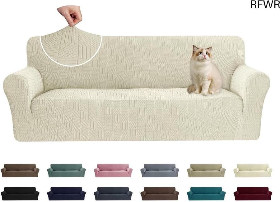 RFWR Universele Stretch Bankhoes 3 Zits Antislip en Wasbaar