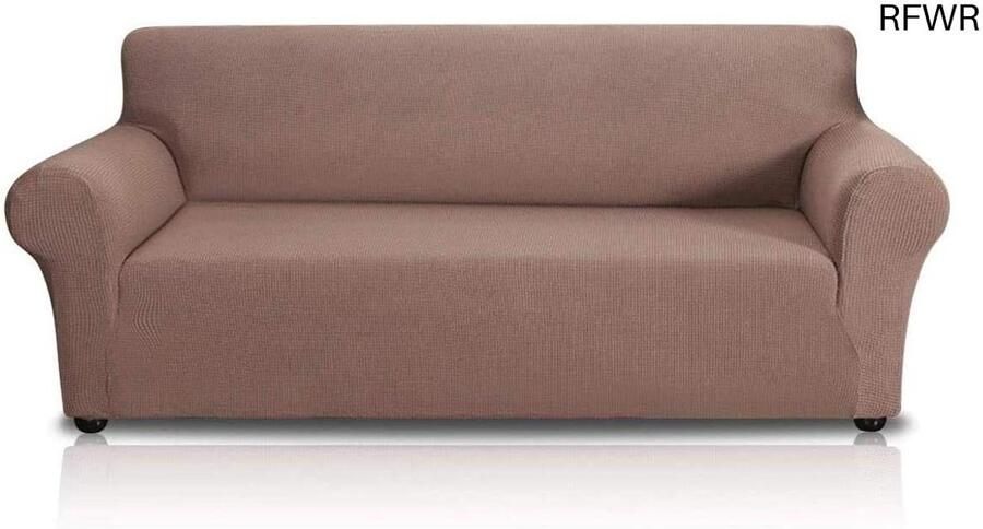 RFWR Universele Stretch Bankhoes voor 3-zitsbank Lichtbruin