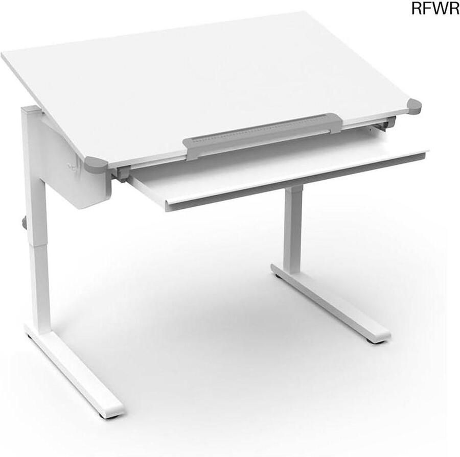 RFWR Verstelbaar Kinderbureau Wit 108x68 cm voor Comfortabel Werken