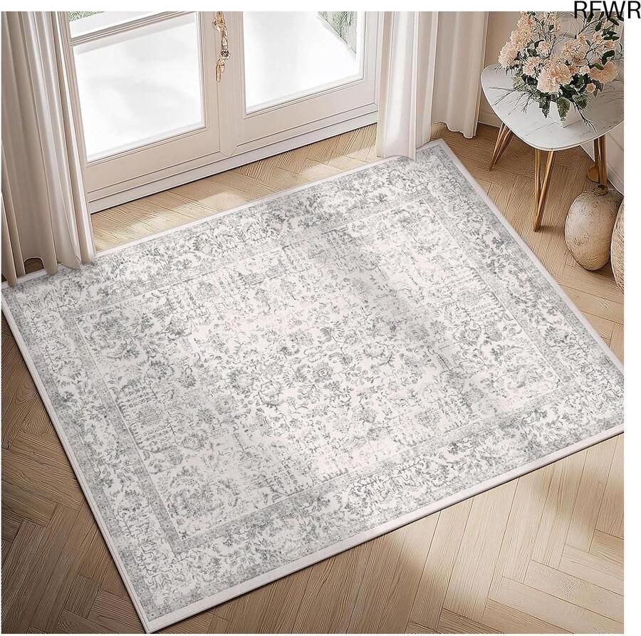RFWR Vintage Entree Tapijt 60x90cm Antislip Machinewasbaar voor Keuken en Slaapkamer