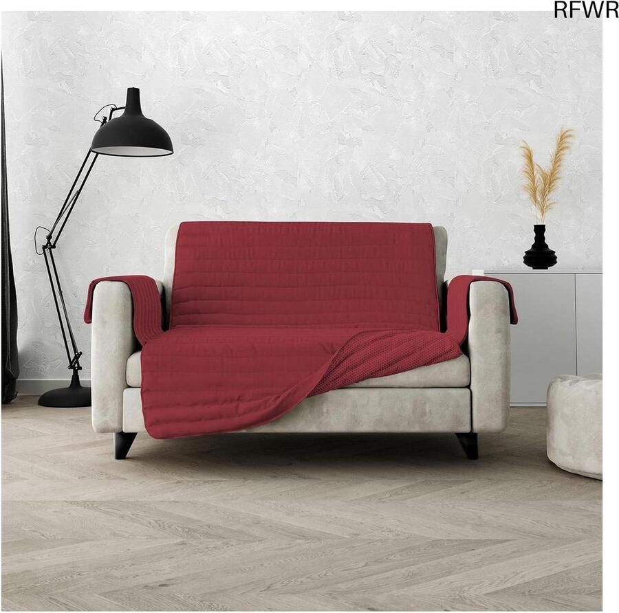 RFWR Waterdichte antislip bankhoes voor 2-zitsbank Cozy bordeaux