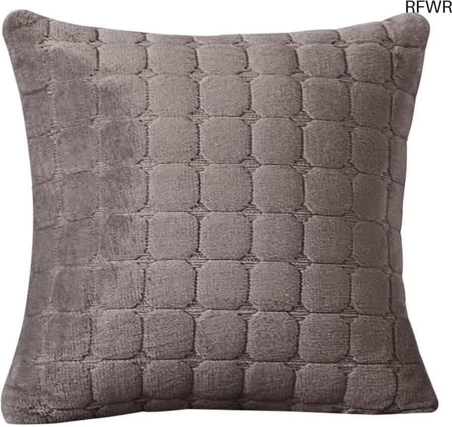 RFWR Zachte flanellen kussenhoes 45 x 45 cm voor bank en sofa in kleuren