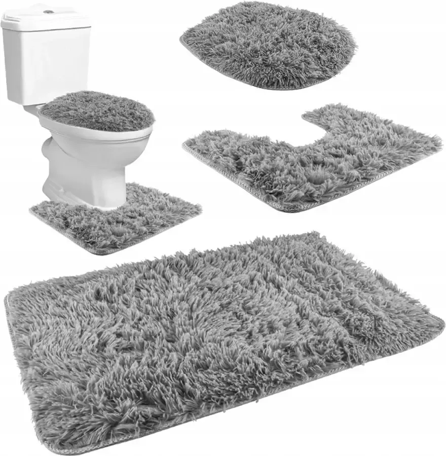 Rheme Badmatten Set 3 Delige Badkamer Mat Antislip Vloerkleed Douchemat WC Mat