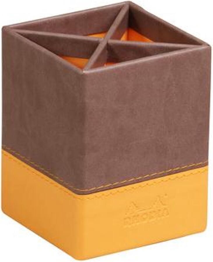 Rhodia 318813C pen- & potloodhouder Kunstleer Chocolade Oranje