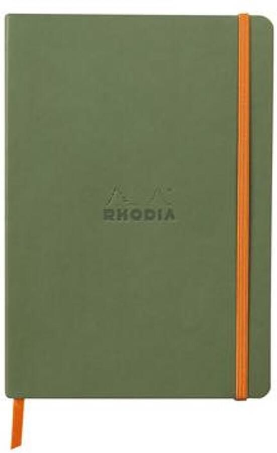 Rhodia Notitieboek a5 lijn 80 vel 90gr saliegroen