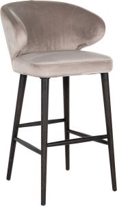 Richmond interiors Barstoel Indigo khaki velvet (Quartz Khaki 903)
