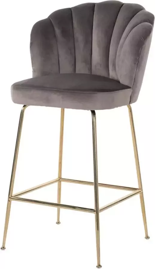 Richmond interiors Barstoel Pippa Stone Velvet gold (Quartz Stone 101)