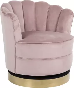 Richmond Draaifauteuil Mila Pink Velvet (Quartz Pink 700)