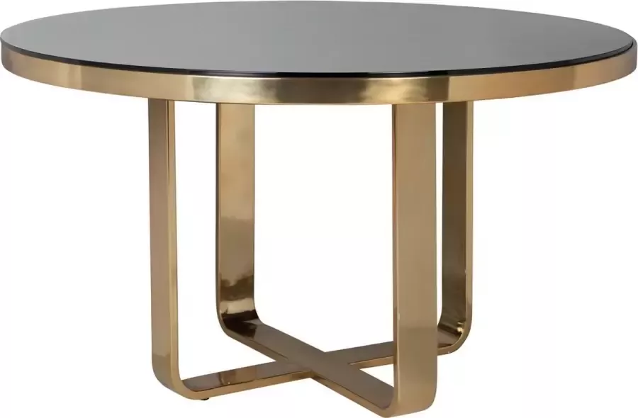 Richmond Interiors Richmond Ronde Eettafel Vendôme Ø140cm Gerecycled Hout en Staal Goud - Foto 3