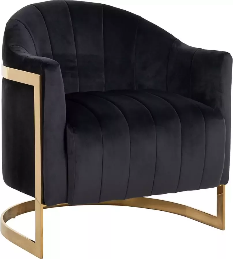 Richmond Fauteuil Melody Antraciet velvet brushed gold (Quartz Antraciet 801) - Foto 2