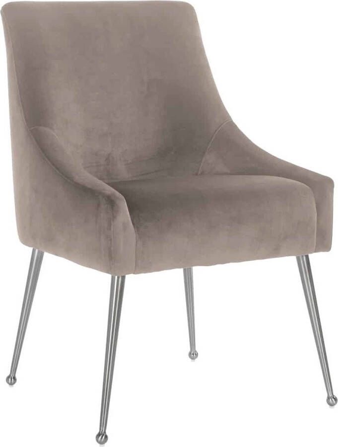 Richmond interiors 2x Indy Khaki Velvet Eetkamerstoel