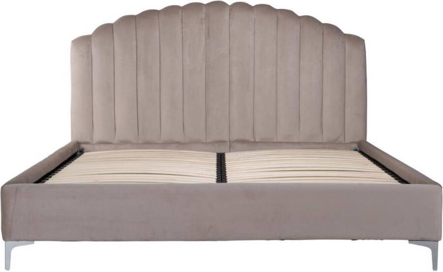 Richmond interiors Bed Vierkant Velvet Khaki 218x195x130cm Richmond