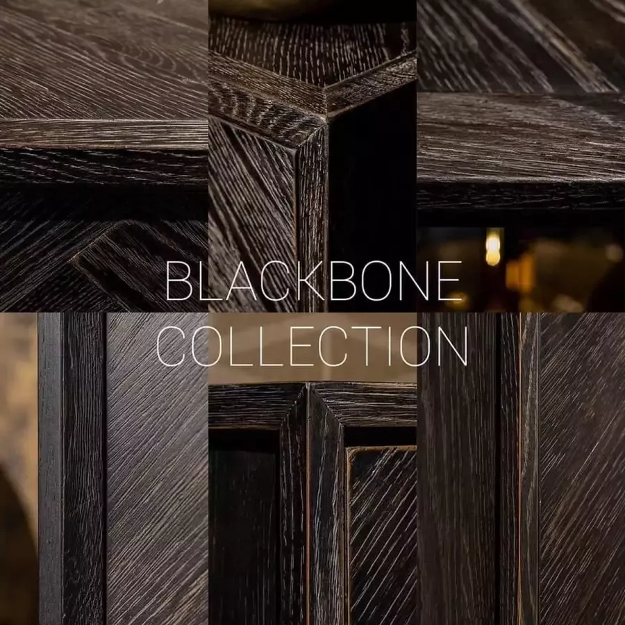 Richmond interiors Eettafel Blackbone silver 220 (Black rustic)