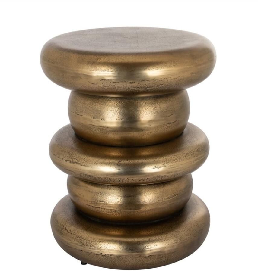 Richmond Interiors Richmond Bijzettafel Ela 40cm Goud Rond