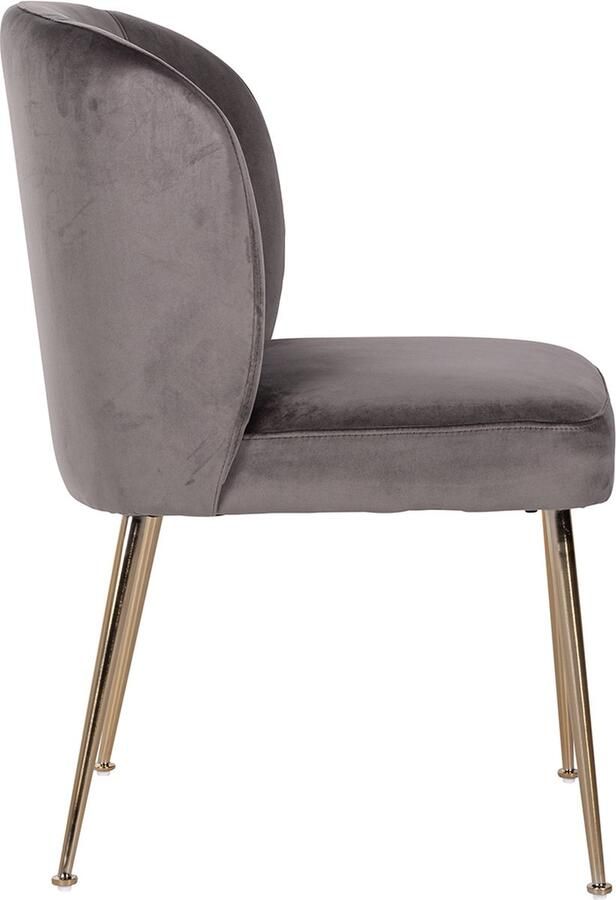 Richmond Interiors Richmond Eetkamerstoel Cannon Velvet Stone Goud - Foto 2