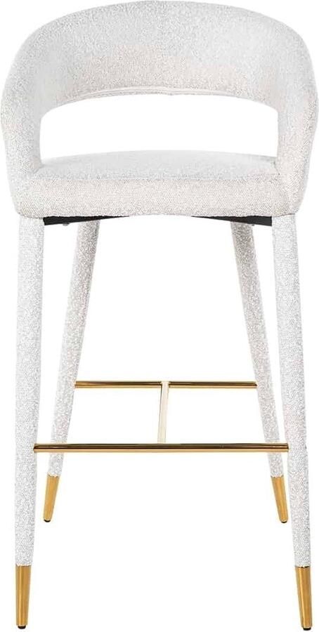 Richmond Interiors Richmond Barstoel Gia Bouclé Wit (zithoogte 76cm)