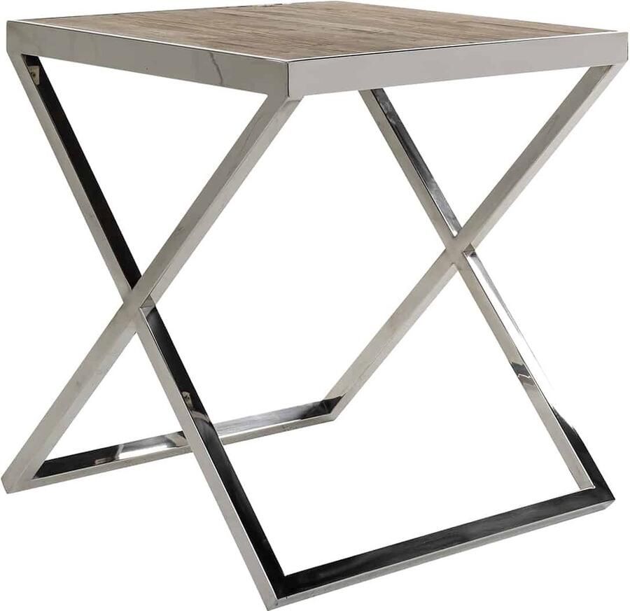 Richmond Interiors Richmond Bijzettafel Redmond Hout en Staal 55 x 55cm Metaal - Foto 2