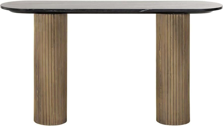 Richmond Interiors Richmond Sidetable Dayton Marmer en Brass 130cm Goud