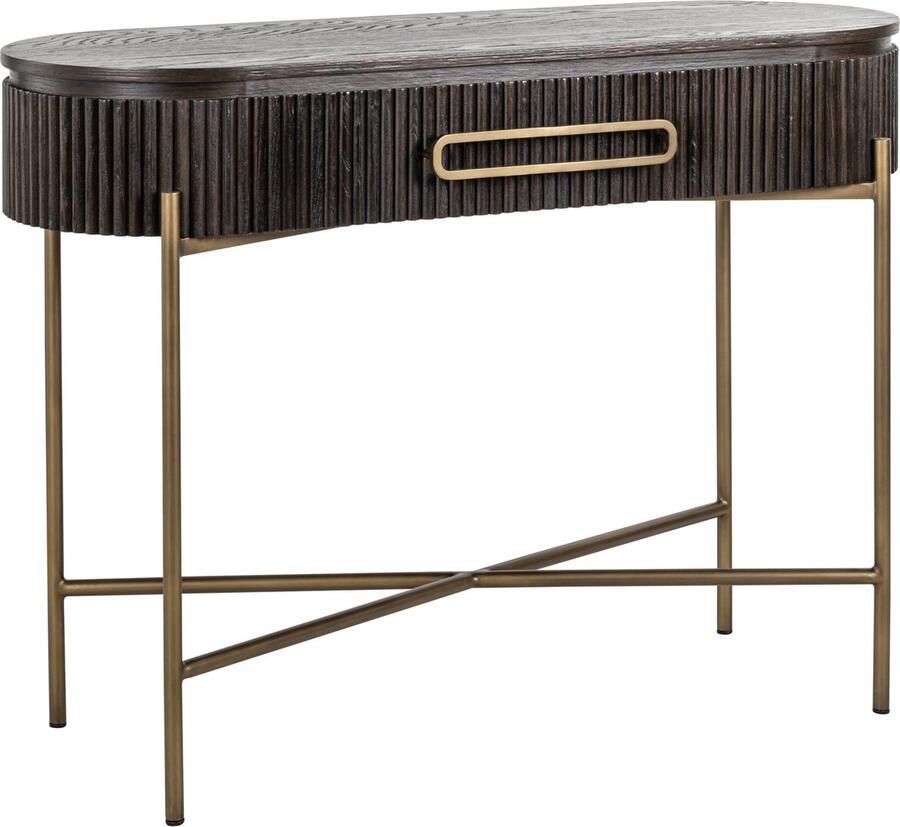 Richmond interiors Richmond Sidetable Luxor Eiken Fineer Bruin 1-Lade 110cm - Foto 1