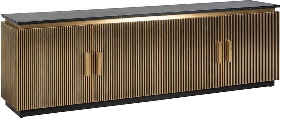 Richmond Interiors Richmond TV-meubel Ironville 200cm goud zwart marmer