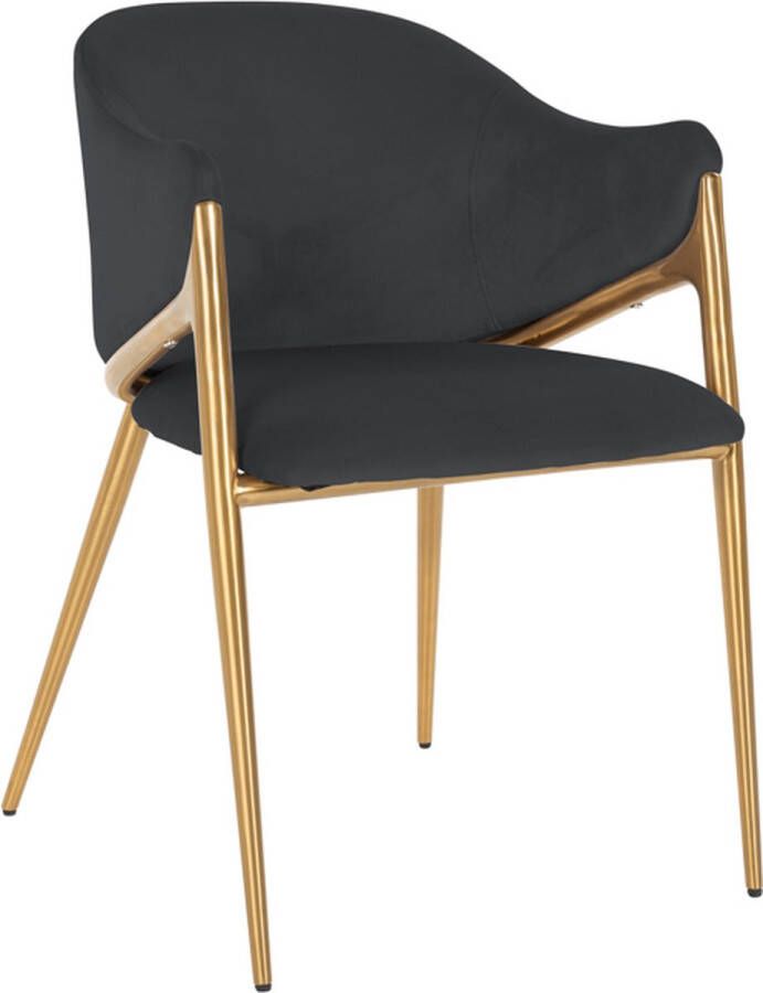 Richmond Interiors Richmond Eetkamerstoel Gwen Velvet Antraciet