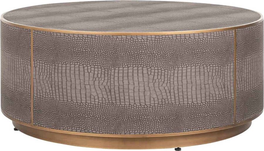 Richmond Interiors Richmond Salontafel Classio Vegan Leather Ø100cm Goud - Foto 3