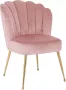 Richmond interiors Stoel Pippa pink velvet gold (Quartz Pink 700) - Thumbnail 2