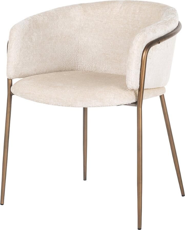 Richmond Interiors Richmond Eetkamerstoel Minerva Chenille White