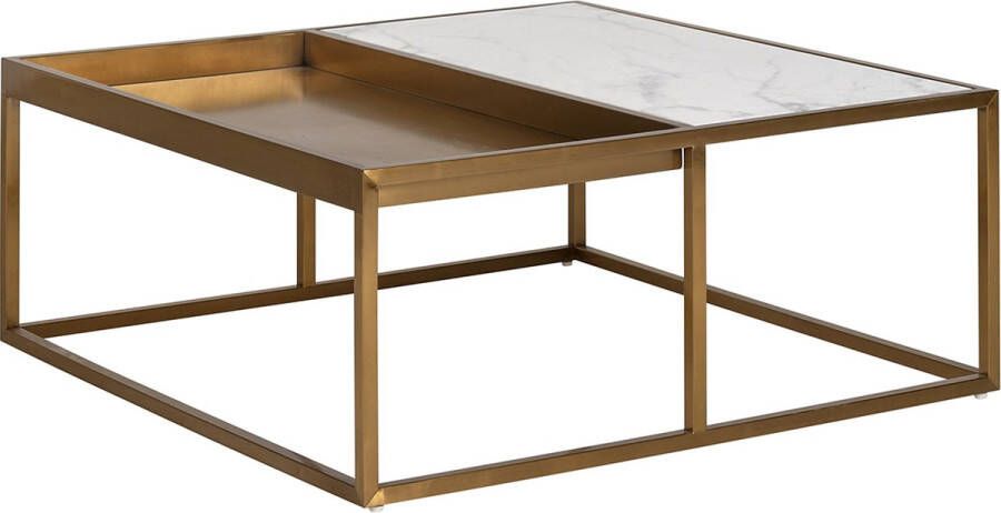 Richmond Interiors Richmond Salontafel Duran 92 x 92cm Brushed Gold Vierkant - Foto 1