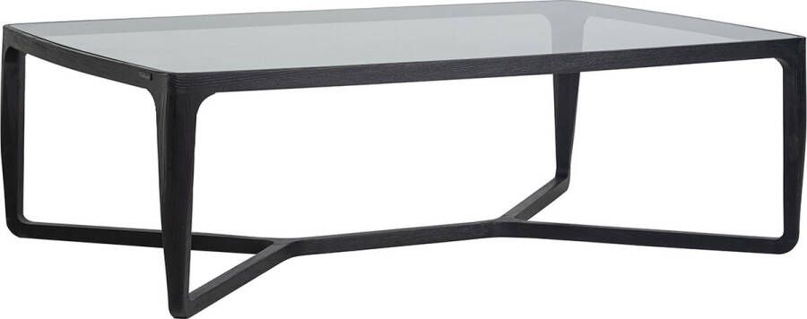 Richmond Interiors Richmond Salontafel Monfort Essenhout en Glas 120 x 80cm Zwart - Foto 2