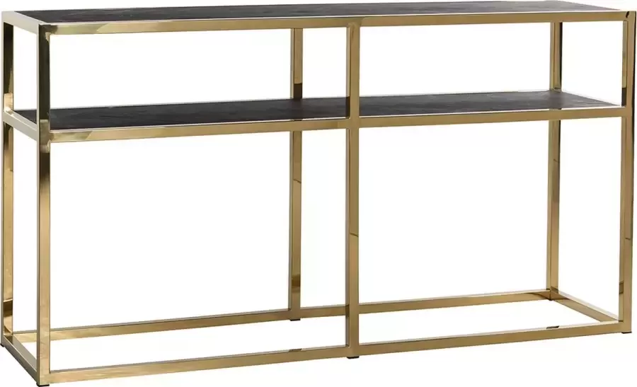 Richmond Interiors Richmond Sidetable Blackbone Eikenhout en Staal Zwart Goud 150cm - Foto 3