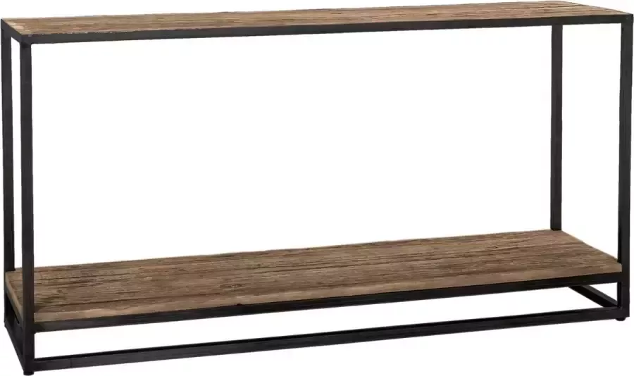 Richmond Interiors Richmond Sidetable Raffles Staal en gerecyceld hout 161cm Zwart - Foto 2